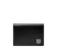 Fossil Hayes Portafoglio in pelle o poliestere da uomo, 10.16 cm L x 1.27 cm W x 7.62 cm H, Nero opaco
