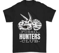 Fossil Hunters Club Palaeontologist Dinosauri T-Shirt 100% Cotone