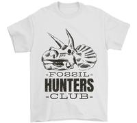Fossil Hunters Club Paleontologia Dinosauri T-Shirt Uomo 100% Cotone