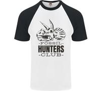 Fossil Hunters Club Paleontologia Dinosauri Uomo S/S Maglietta Baseball