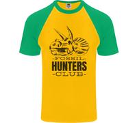 Fossil Hunters Club Paleontologia Dinosauri Uomo S/S Maglietta Baseball