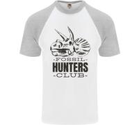 Fossil Hunters Club Paleontologia Dinosauri Uomo S/S Maglietta Baseball