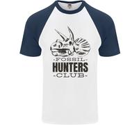 Fossil Hunters Club Paleontologia Dinosauri Uomo S/S Maglietta Baseball