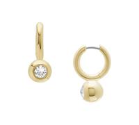 Fossil JA7254710 Orecchini da donna in ottone dorato taglia unica, in ottone senza pietra preziosa, talla única, Ottone, Nessuna pietra preziosa, Oro Sunglow