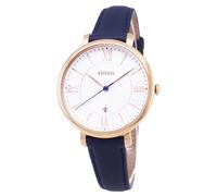 Fossil Jacqueline Argento Quadrante Orologio da donna in pelle blu ES3843