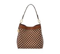 Fossil Jessie Borsa in pelle o poliuretano per donna, Strisce marroni, 27.94cm L × 12.7cm W × 25.4cm H