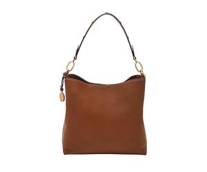 Fossil Jessie Bucket Shoulder Bag, Borsa a Tracolla Donna, Marrone Medio Grande, Large