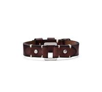 Fossil Bracciale da uomo Machine JF04942040 in pelle marrone