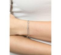 FOSSIL braccialetto Double-Row Heart Bracelet Silver