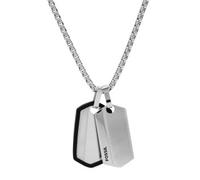 Fossil Collana Da Uomo Vintage Casual, L: 609,6 mm + 50,8 mm L: 14,2 mm Collana In Acciaio Inossidabile, JF03996040