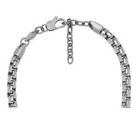 Fossil Collana Da Uomo, Lunghezza Totale: 45,72Cm + 5,6Cm Oro, Argento Collana In Acciaio Inossidabile, JF04145998, Argento Metallizzato