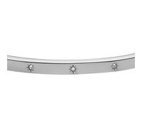 Fossil Bracciale da donna Sadie Shine Bright - acciaio inossidabile, 17,5 cm, 4 mm, tono argento