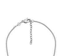 Fossil Collana da Uomo, Catena in Acciaio Inossidabile, Grigio, Argento e Nero
