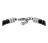 Fossil Bracciale da Uomo, Acciaio Inossidabile, L: 220 mm, L: 6 mm, Nero