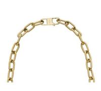 Fossil Collana con pendente Harlow Linear Texture Heart da donna in acciaio color oro, JF04656710