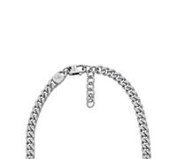 Fossil Collana a catena Harlow Linear Texture da uomo in acciaio, JF04696040