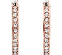 Fossil Orecchini da donna in acciaio inossidabile o semipreziosi con chiusura a leva, Oro Rosa Intenso