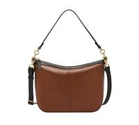 Fossil Jolie, borsa a tracolla in pelle o pelle scamosciata marrone per donna, Marrone E Nero