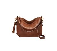Fossil Jolie, borsa a tracolla in pelle o pelle scamosciata marrone per donna, Ruggine