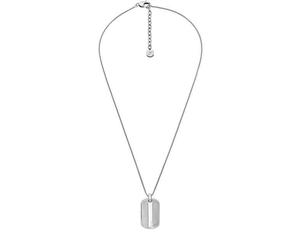 Fossil Knox Collana Uomo Acciaio Targhetta Jf04882040 - Collana