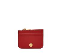 Fossil Lennox - Porta carte con cerniera, colore: Rosso granato