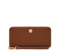 Fossil Lennox Portafoglio in pelle o poliestere per donna, 19.69 cm L x 1.91 cm W x 10.16 cm H, Marrone