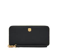 Fossil Lennox Portafoglio in pelle o poliestere per donna, 19.69 cm L x 1.91 cm W x 10.16 cm H, Nero