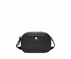 Fossil Logan Borsa in pelle o nylon per donna, Nero carbone, 22.86L cm x7.62Wcm x15.24 H cm