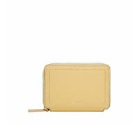 Fossil Logan Portafoglio clutch in pelle o poliestere per donna, 10.16 cm L x 1.91 cm W x 7.62 cm H, Bianco crema