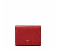 Fossil Logan Portafoglio clutch in pelle o poliestere per donna, 8.26 cm L x 3.18 cm W x 10.16 cm H, Rosso vino