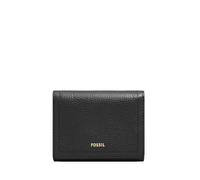 Fossil Logan, Portafoglio Tri-Fold Donna, Nero, s