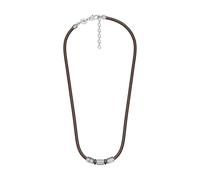 Fossil Machine Collana da uomo in pelle marrone, JF05007998