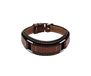 Fossil Machine JF04941040 - Bracciale da uomo in pelle marrone