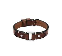 Fossil Machine JF04942040 - Bracciale da uomo in pelle marrone