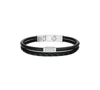 Fossil Machine Uomo Bracciale in pelle nera, JF04989040