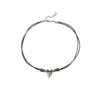 Fossil Collana Da Uomo Vintage Casual, Misure: Lunghezza: 45 Cm + 5 Cm Collana In Pelle Nera, JF85832040