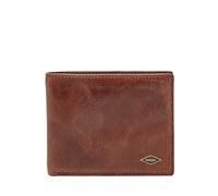 Fossil Men's Ryan Rfid Flip Id Bifold Leather Wallet - Dark Brown