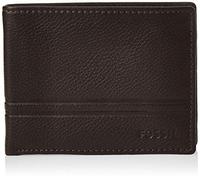 Fossil Men's Wilder Flip Id Bifold Leather Wallet - Dark Brown