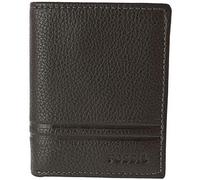Fossil Men's Wilder Leather Tri-Fold Wallet - Dark Brown
