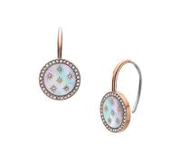 Fossil Mother of Pearl gold-plated dangling Orecchini JF04938791