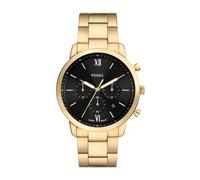 Fossil Neutra orologio da uomo movimento Moonphase multifunzione con bracciale in acciaio o cinturino in pelle, Nero fumo