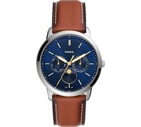 FOSSIL Orologio analogico blu / marrone / oro / argento, Taglia One Size