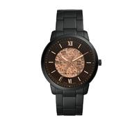 Fossil Neutra ME3183 - Orologio analogico da uomo, automatico, quadrante nero, cinturino colorato nero, nero, Bracciale