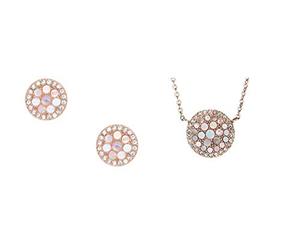 Fossil Orecchini a Perno Donna Acciaio Inossidabile JF02906791 + Gioielli Donna Acciaio Inossidabile JF01740791