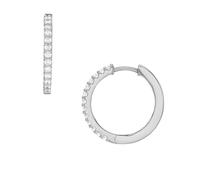Fossil Orecchini da donna in acciaio inossidabile o semipreziosi con chiusura a leva, Argento Pallido, Argento Pallido