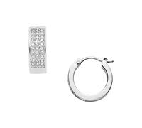 Fossil Orecchini da donna in acciaio inossidabile o semipreziosi con chiusura a leva, Grigio Foca Metallizzato