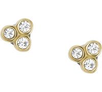 Fossil Orecchini da donna in acciaio inossidabile o semipreziosi con chiusura a moschettone, Oro Granola