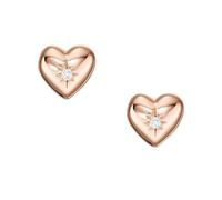 Fossil Orecchini da donna in acciaio inossidabile o semipreziosi, chiusura a scatto – Rosa Anguria