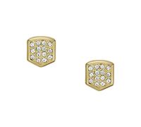 Fossil Eleganti orecchini placcati in oro con cristalli Heritage JF04532710