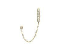 Fossil Orecchini da donna in acciaio inossidabile o semipreziosi con chiusura a leva, Oro Ricco